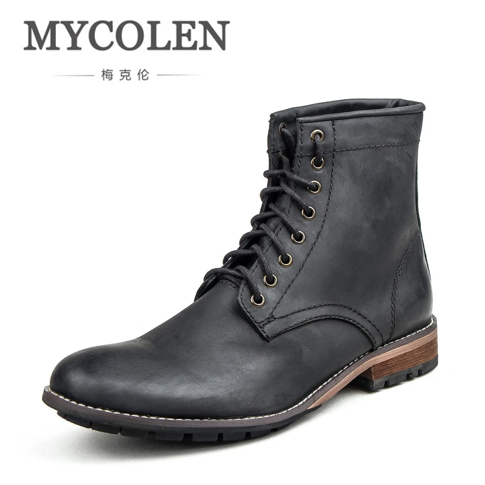 MYCOLEN/мужские высокие армейские ботинки с кружевом удобные роскошные