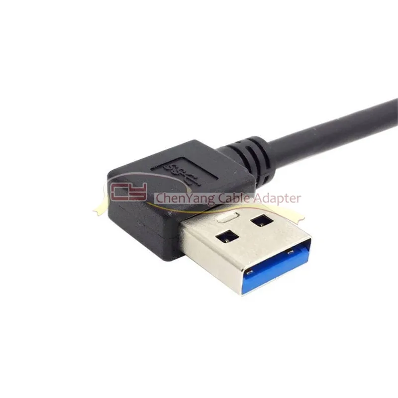 Реверсивный дизайн USB 3 0 1 Type C папа до 90 градусов левый Угловой Мужской кабель для