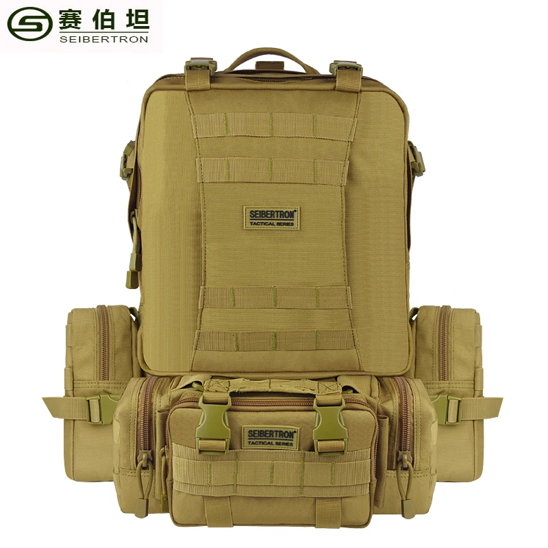 Seibertron Camping Hiking Outdoor Travel Combination Tactical Backpack Mountaineering Men Sport Waterproof | Спорт и развлечения