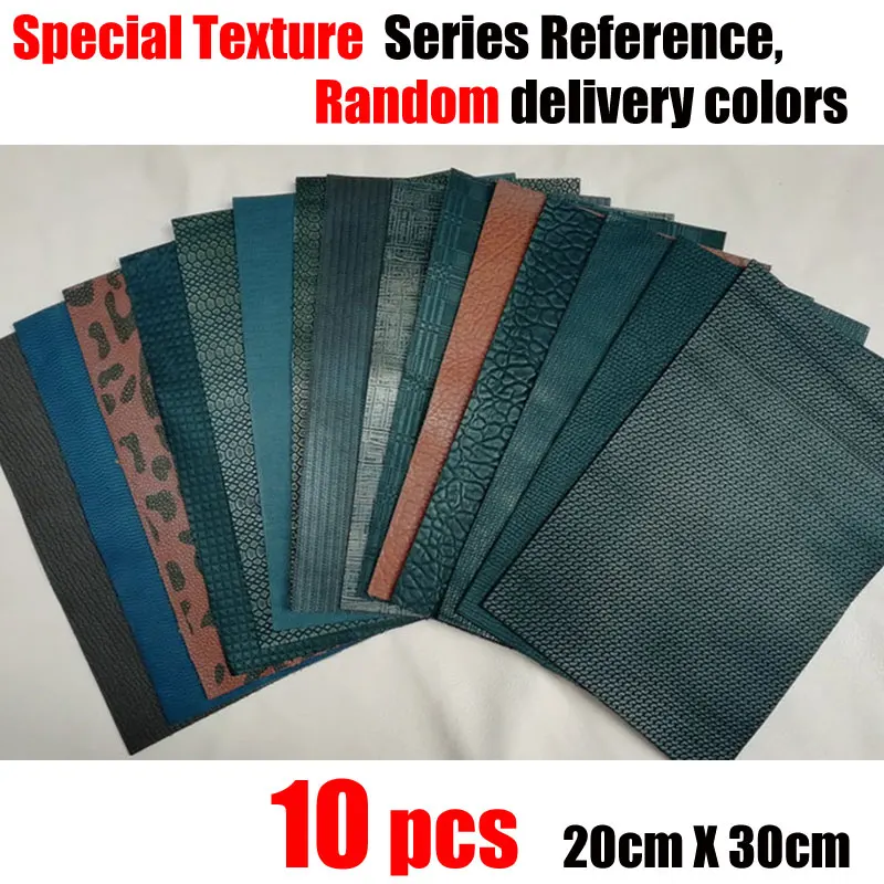 10PCS SpecialTexture Растительного дубления воловья кожа материал ткань кусок настоящая кожа для мебели DIY художественное ремесло швейные аксессуары воловья натуральная кожа - Цвет: 10PCS SpecialTexture
