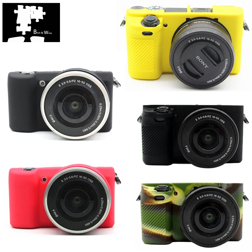 Силиконовая кожа брони чехол для корпуса протектор камеры Sony A6000|case for sony a5100|case
