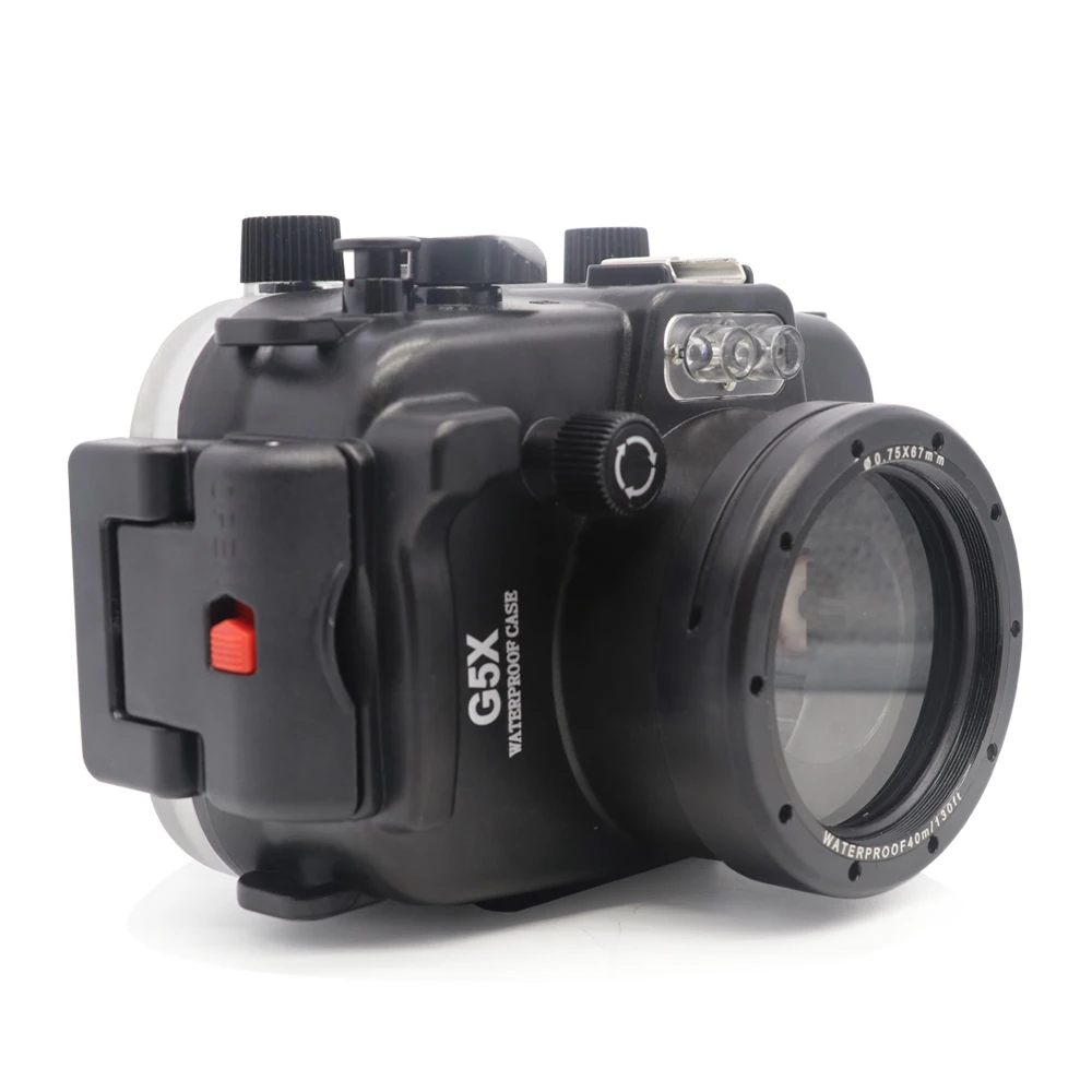 Фото Подводный 40 м погружной чехол для камеры Canon PowerShot G5X водонепроницаемый корпус Подводный 40 м погружной чехол для камеры Canon PowerShot G5X водонепроницаемый корпус