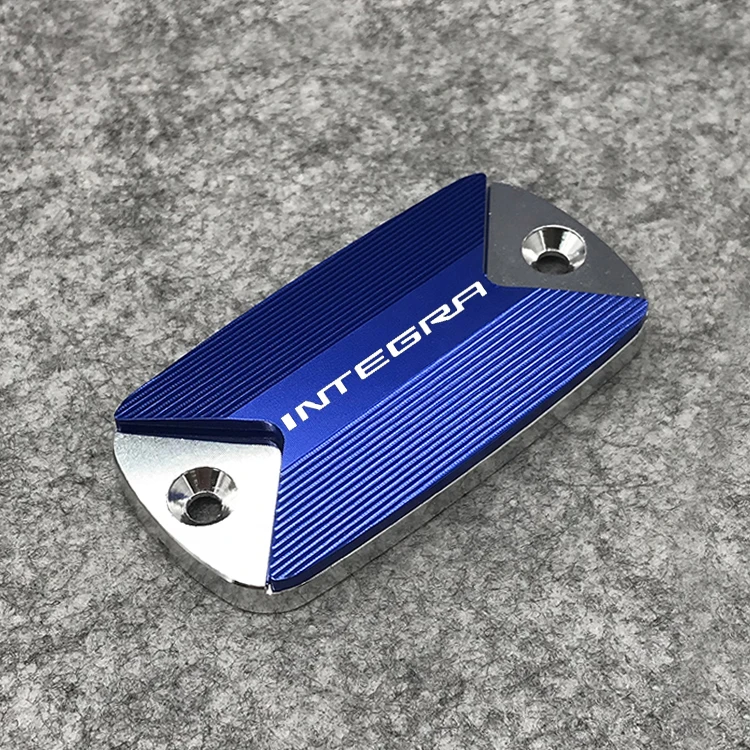 Blue-Silver CNC спереди Тормозная жидкость Крышка Резервуара кепки для Honda INTEGRA 750 700 логотип(INTEGRA - Цвет: Blue-Silver