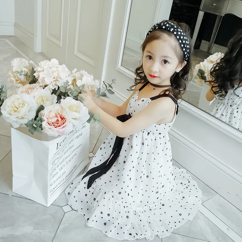 Платье новинка 2018 года модные летние сетчатые платья для девочек платье