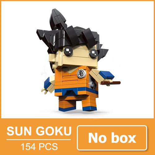 LOZ Dragon Ball Super Saiyan Son Goku, экшн-фигурка, игрушка, Dragon Ball Z, кирпичная голова, мини-строительные блоки, 200 шт., для детей 6+ лет - Цвет: Son Goku no box