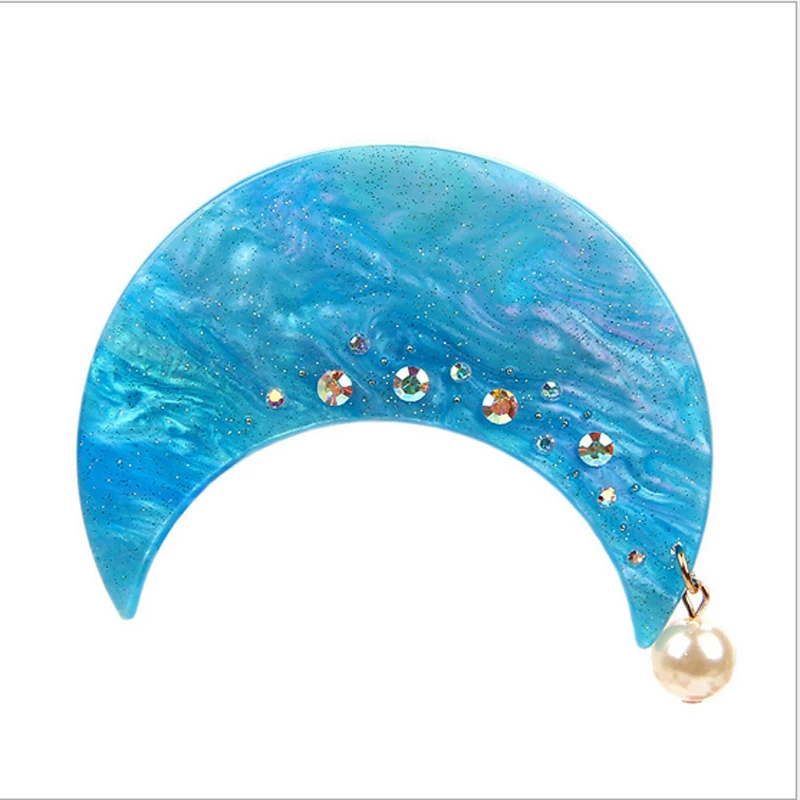 Высокий класс Moon французские заколки для волос, стразы, краб, bijoux femme, ацетат, заколки для волос, заколки, аксессуары для женщин