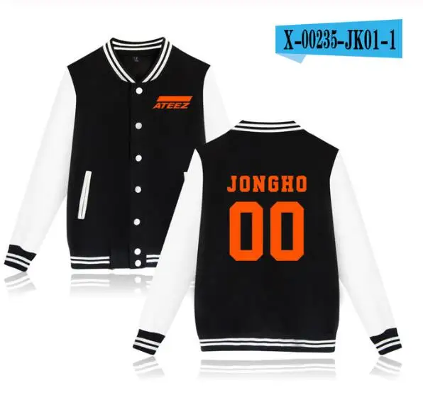 KPOP ATEEZ альбом Hongjoong Seonghwa Yeosang San Mingi Wooyoung бейсбольная форма на молнии Женская флисовая куртка мужская толстовка с капюшоном