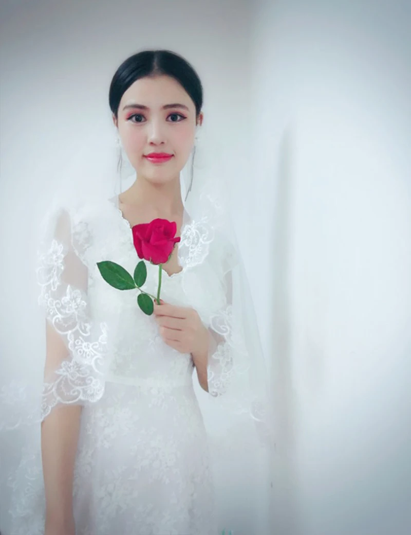 Свадебная фата 2017 Лидер продаж низкая цена высокое качество белый/слоновая кость