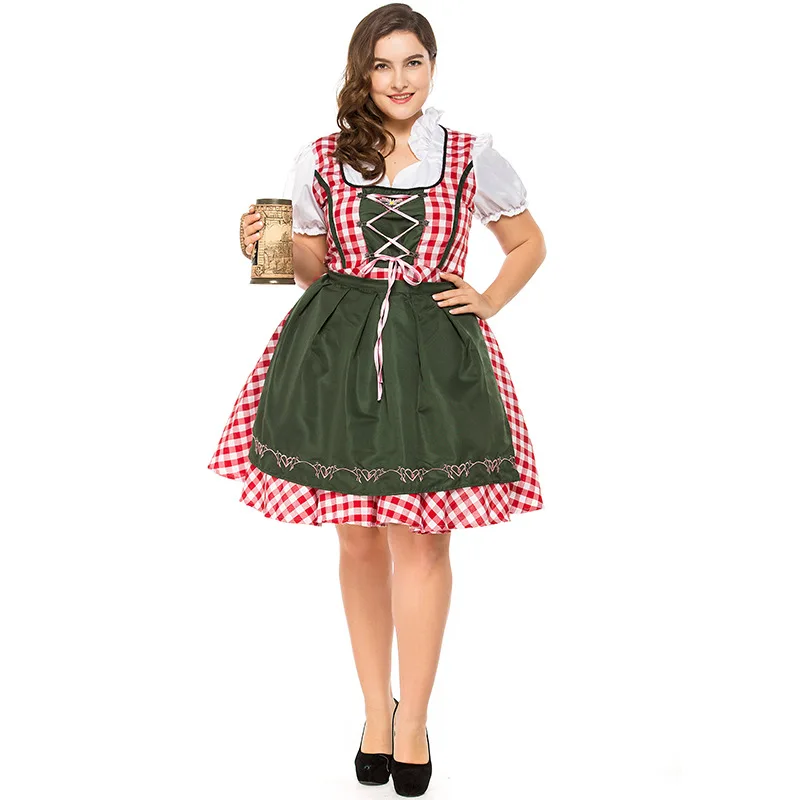 S 6XL Dirndl Платье Октоберфест немецкий пивной костюм для женщин баварский