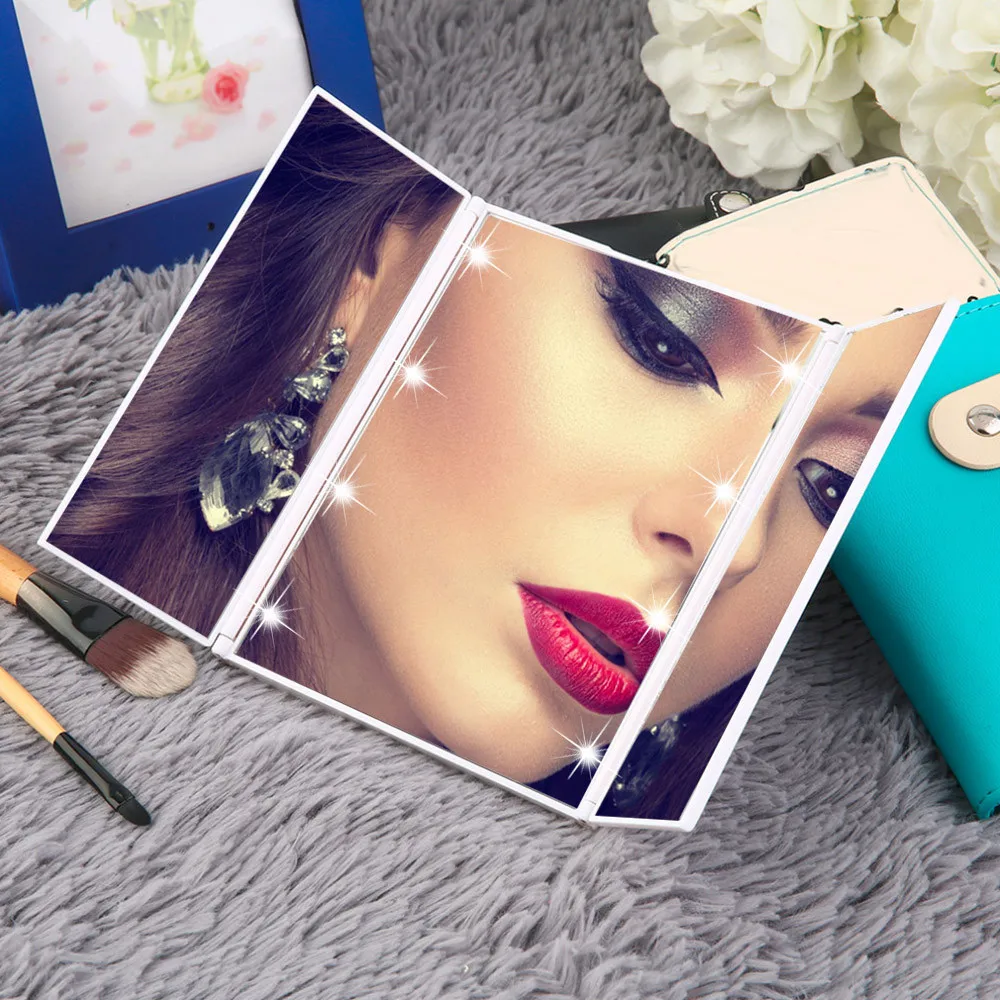 Распродажа 8 Светодиодный светильник с подсветкой складной Макияж Косметический