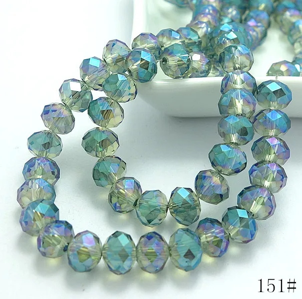 Оптовая продажа 40 шт. граненые бусины-разделители из хрустального стекла 8 мм