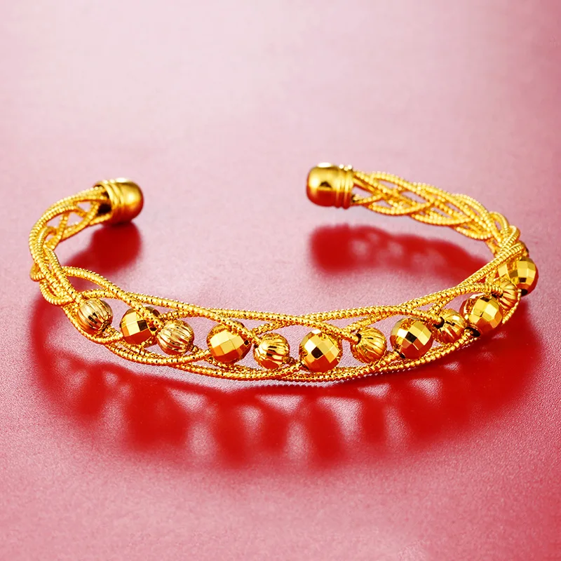 Alluvial золотые ювелирные изделия оптом латунные бусы браслет этнические