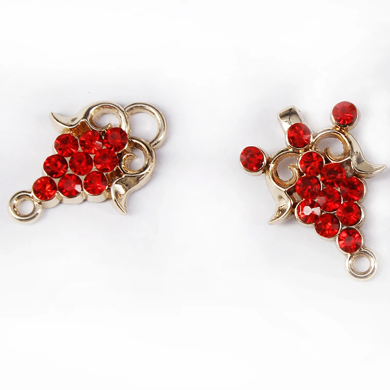 20 комплектов красные застежки с кристаллами застежка пуговица металлическая