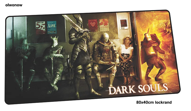 Size 800x400x2mm Dark Souls коврик для мыши геймер 3d 800x400x2 мм игровой коврик для мыши Большой модный ноутбук ПК Аксессуары для ноутбука эргономичный коврик для мыши - Цвет: Size 800x400x2mm