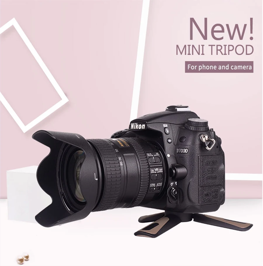 XILETU CD-1 360 Вращение мини настольный штатив держатель для телефона крепление вертикальный горизонтальный для большинства мобильных телефонов и беззеркальных камер