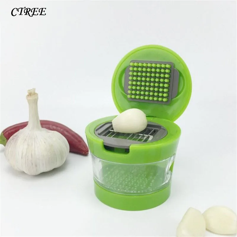 

CTREE Multifunction Blade Hand Garlic Press Chopper Garlic Crusher Stainless Steel Manual Vegetable Cutter Kitchen Gadgets C584