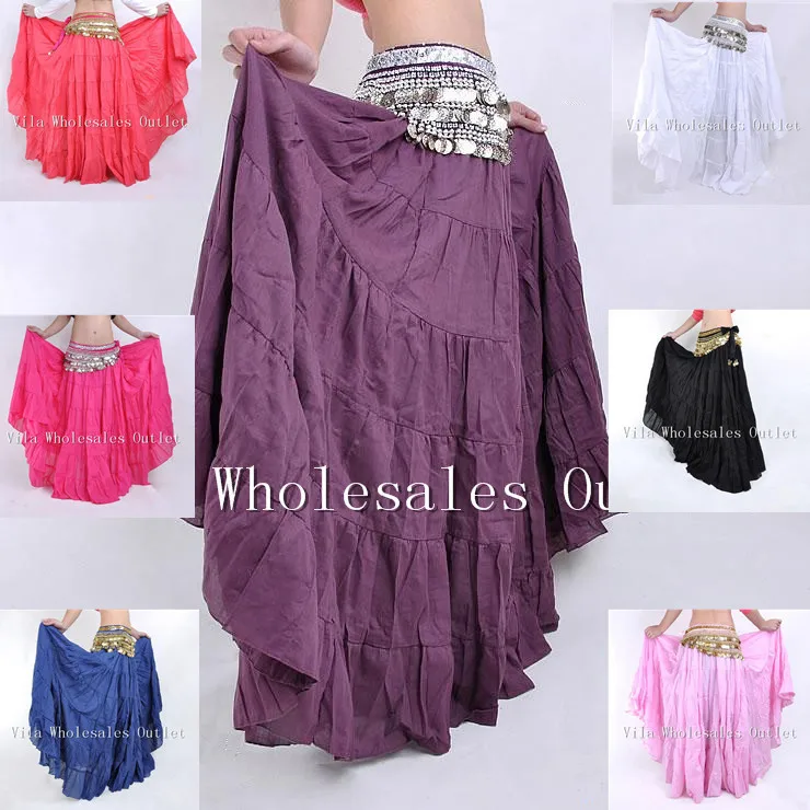 

10pcs/Lot New style gypsy skirt Bohemia style skirt clothes belly dance costume indian set bellydance wear Skirt 10 colors