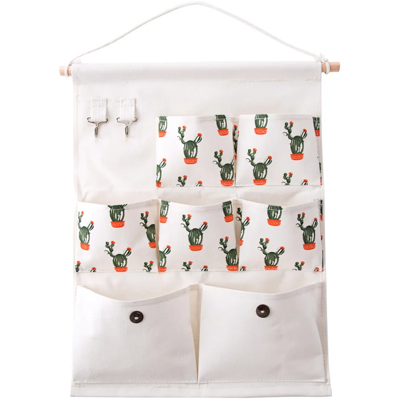 

Cotton Storage Bag Hanging Wall Multi-layer Dormitory Door Hanging Pocket Decor Pocket Pouch