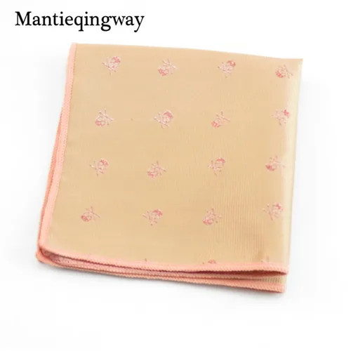MYBZZ041GD Mantieqingway бренд череп черный Пейсли мужской платок полиэстер горошек полотенце для сундуков модные карманные квадраты галстук ручной работы - Цвет: MYBZZ041GD