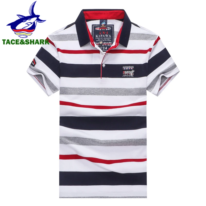 TACE & SHARK известный бренд вышивка Camisa Polo Masculina рубашка лето 2019 мужская мода деловые