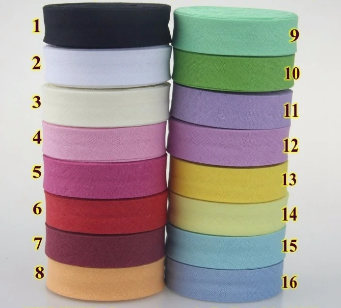 15mm Width Ironed Single Folded Cotton Bias Tape/Bias Binding for Garment, Table Cloth, Quilt, Craft, Sewing, DIY image 3