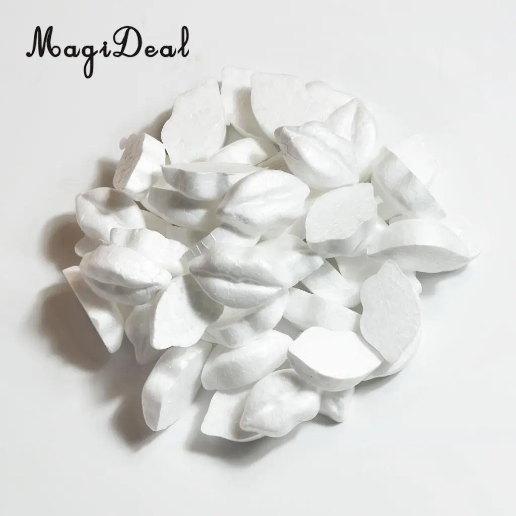 MagiDeal 50 шт. в форме губ пенополистирол пенопластовые украшения для детей DIY Craft 30x50mm