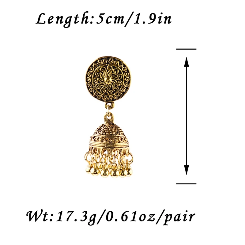 DOUVEI этнические золотые серьги Jhumka Jhumki Висячие для женщин в стиле бохо