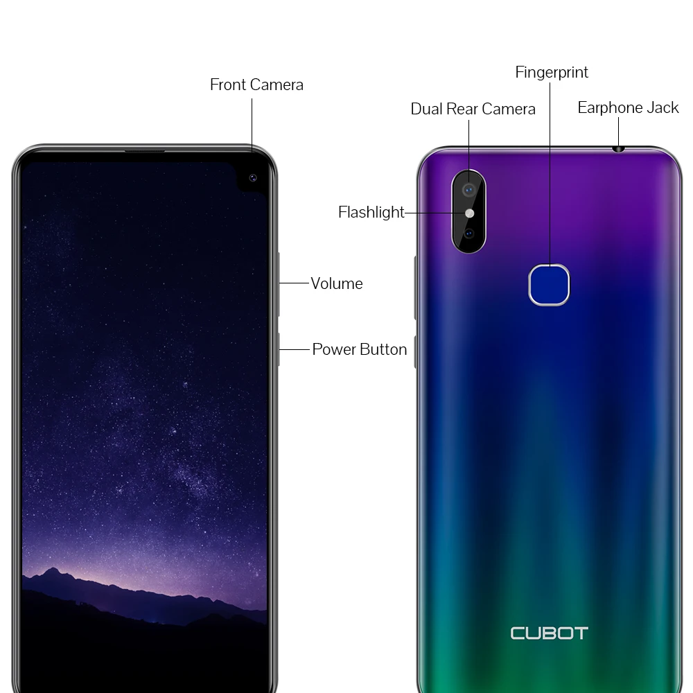 Cubot Max 2 смартфон с 6 8 дюймовым дисплеем восьмиядерным процессором MT6762 ОЗУ 4 Гб ПЗУ