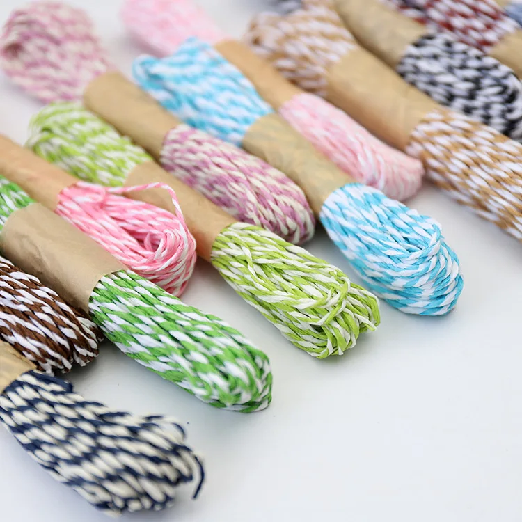 1Pack Natural Double Color Paper Cord Twisted Tag Rope for Gift Wrapping String Invitation Decoration Home Decor DIY Craft | Дом и сад