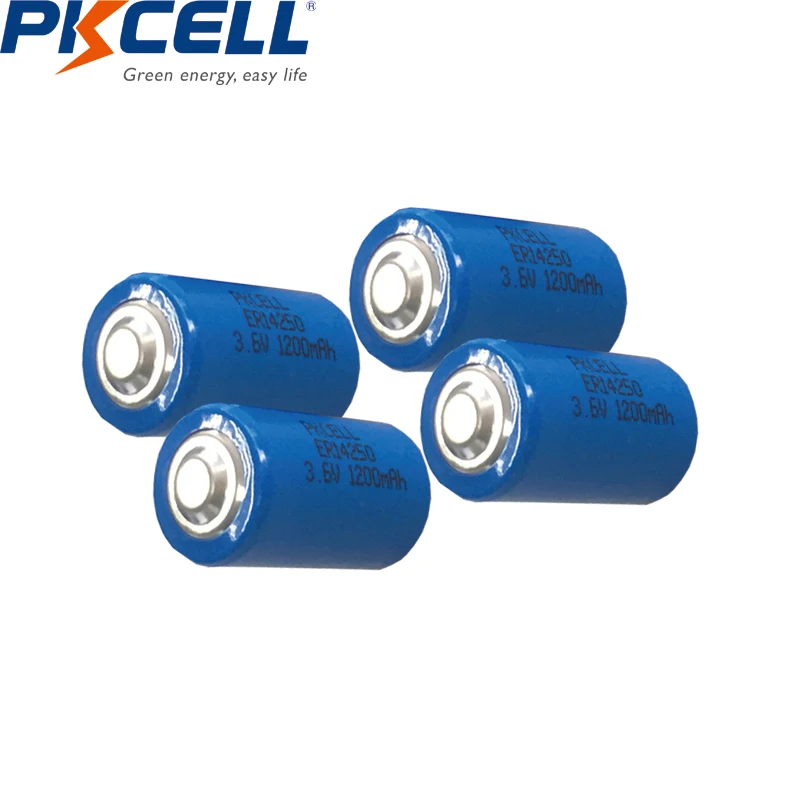 4 шт. PKCELL 14250 батарея 1/2 AA ER14250 3,6 В литиевая батарея замена на ls14250 батареи неперезаряжаемая батарея
