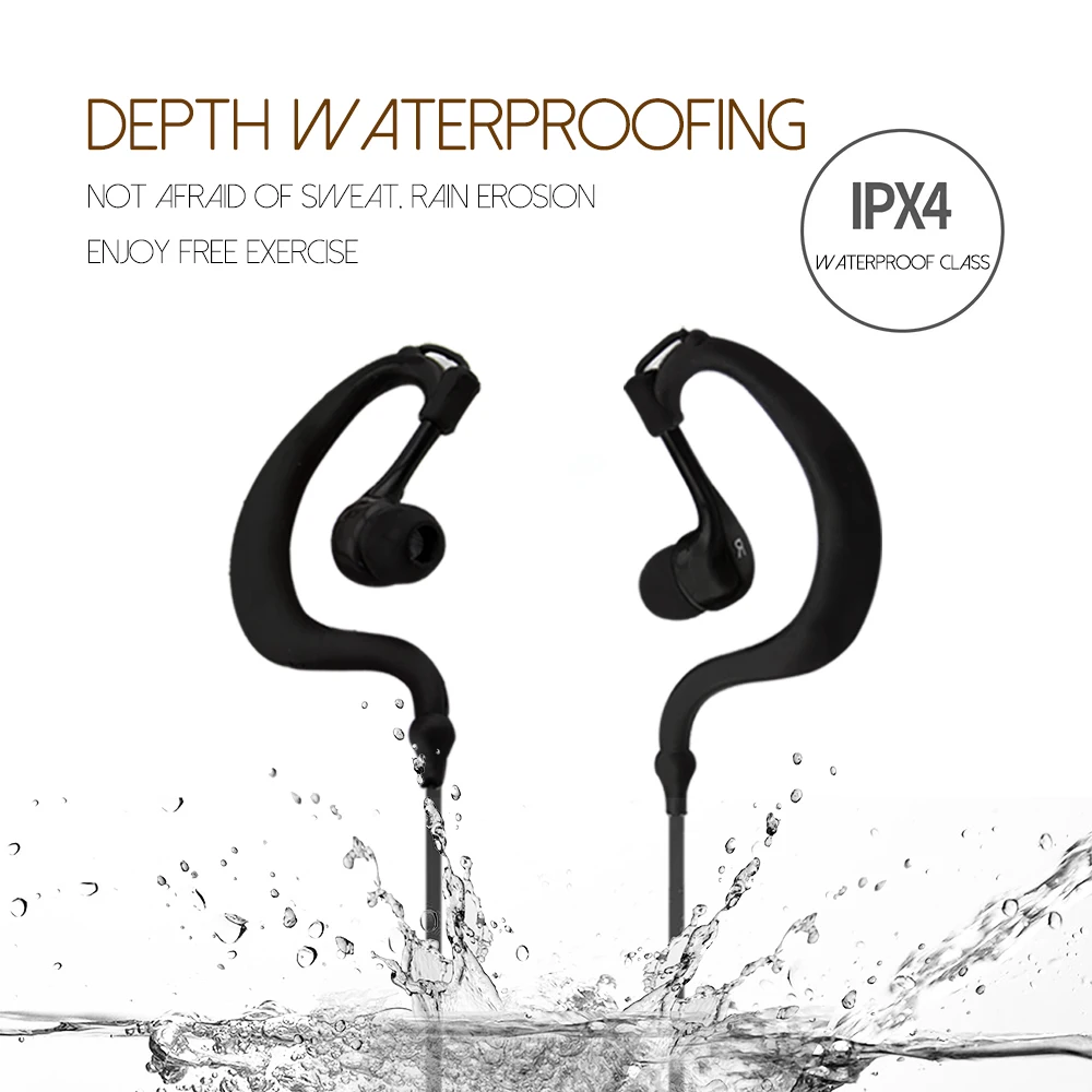 CHYI водонепроницаемый беспроводной наушники спортивные бас Висячие Наушники для