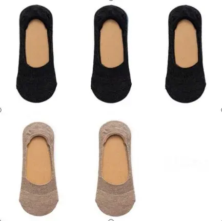 5 pairs 5 пар/лот новые женские носки сплошной цвет невидимые женские короткие носки летние тонкие нескользящие носки-башмачки для девочек TJ233 - Цвет: 5 pairs