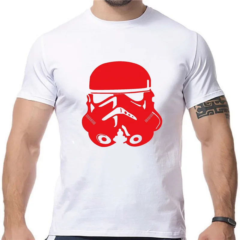 2017 мужчины майка мода Прохладный Звездные войны Империя робот белый хип поп