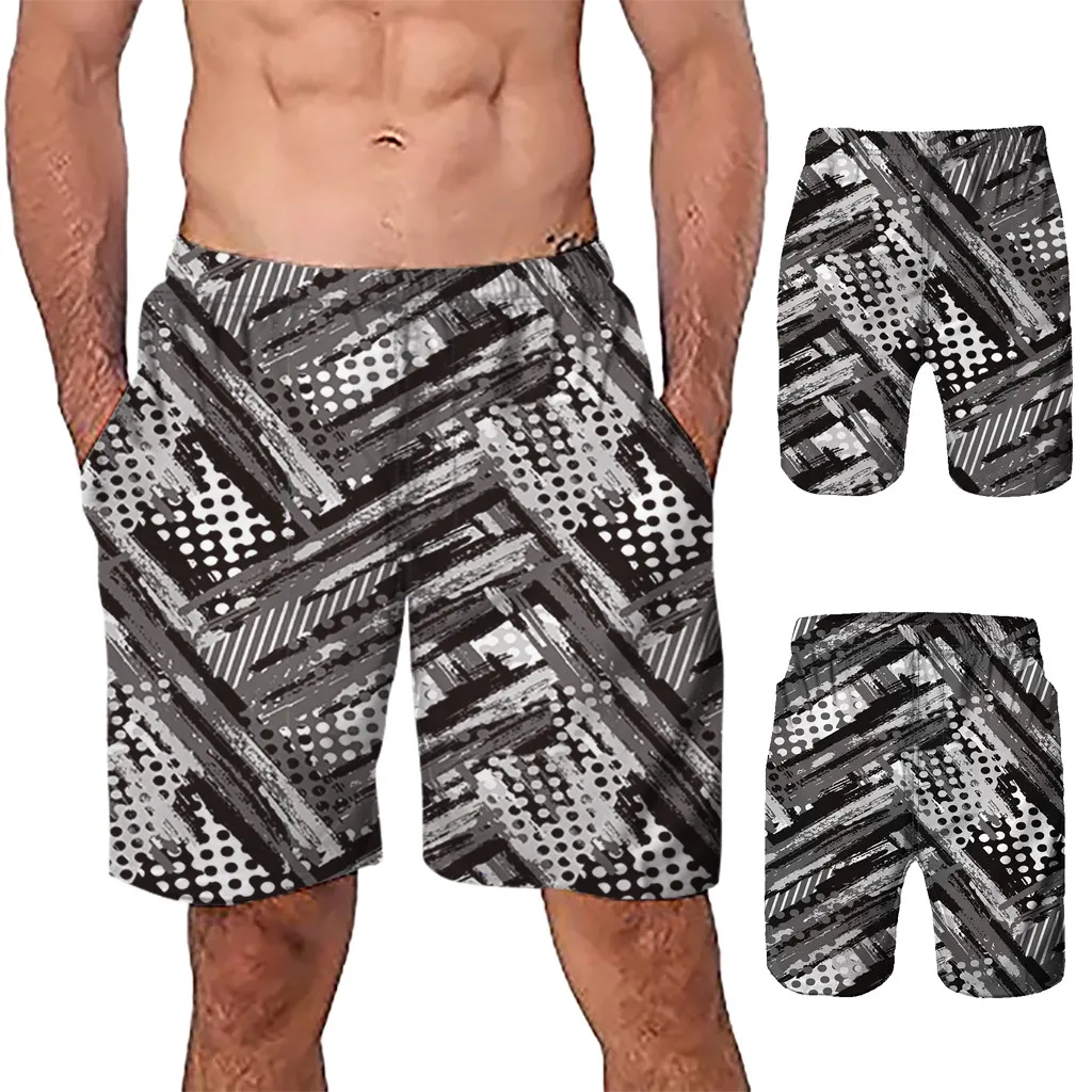 Men Casual 3D Graffiti Printed Beach Work Short Trouser Shorts Pants men's swimming trunks for badehose | Спорт и развлечения