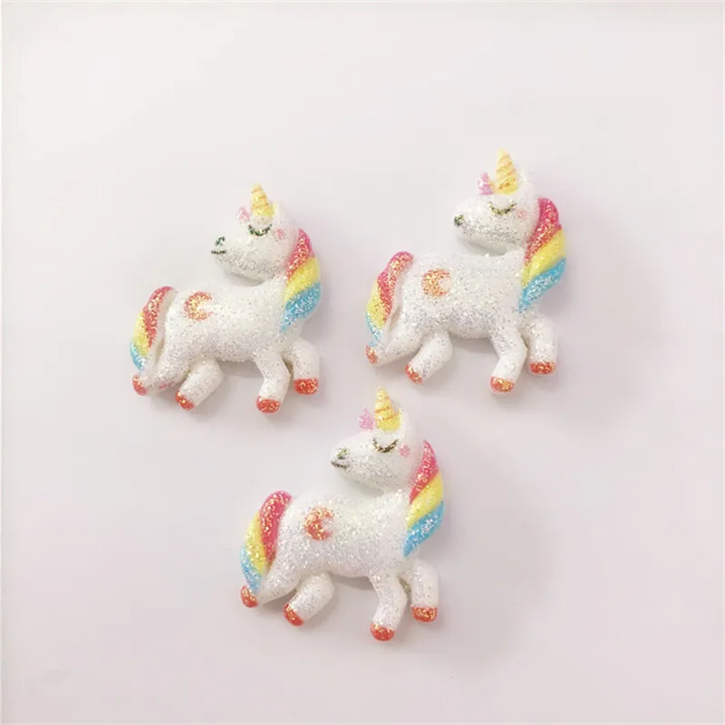 

16pcs/lot Flatback resin unicorn rainbow charms perfect for pendants,earrings diy Keychain parts