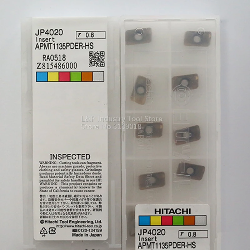 New Authentic HITACHI Carbide Inserts APMT1135PDER-HS JP4020 Turning Insert APMT 1135 PDER-HS CNC Lathe Milling Tool | Инструменты