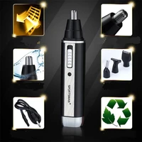 4 in 1 portable electric nose hair clipper man grooming kit beard shaver eyebrow trimmer cut razor sideburn cutter shave machine