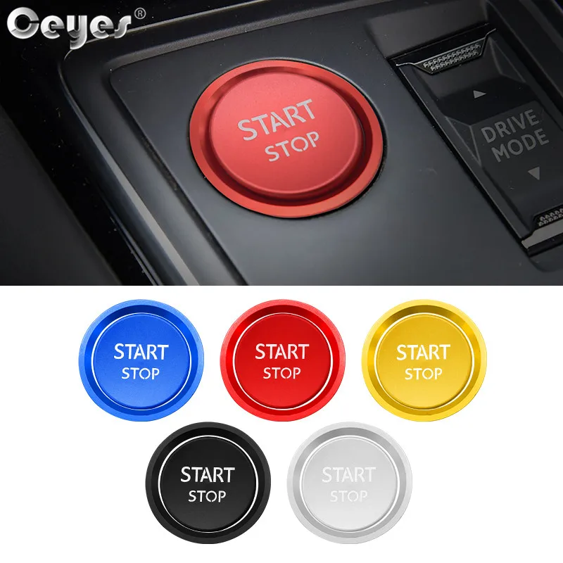 Ceyes автомобильный Стайлинг кнопка запуска и остановки двигателя крышка