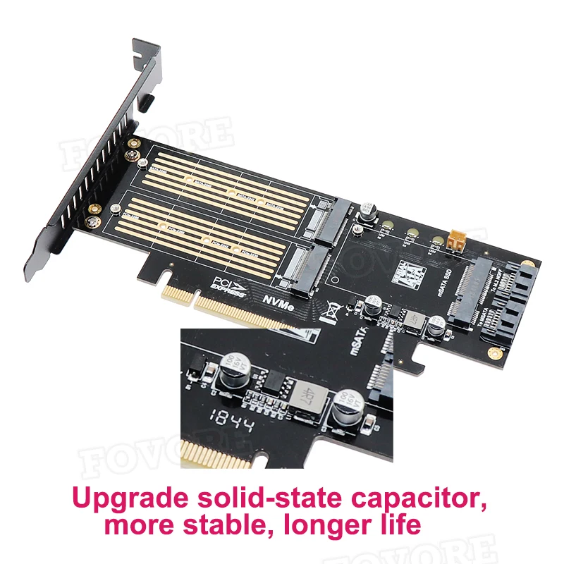 M.2 NVMe SSD NGFF к PCIE 3 0X16 адаптер M Key B Ключ mSATA PCI Express 0 NVME m2 AHCI в 1 конвертер riser card|Платы