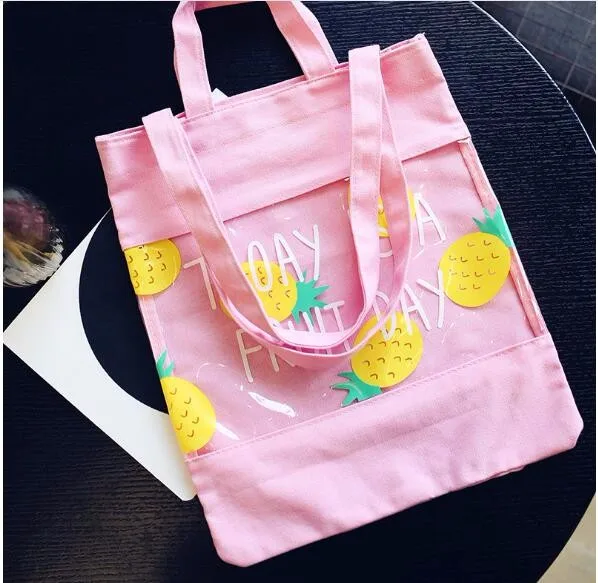 Холщовая прозрачная сумка для покупок с фруктами 1 шт. | Багаж и сумки