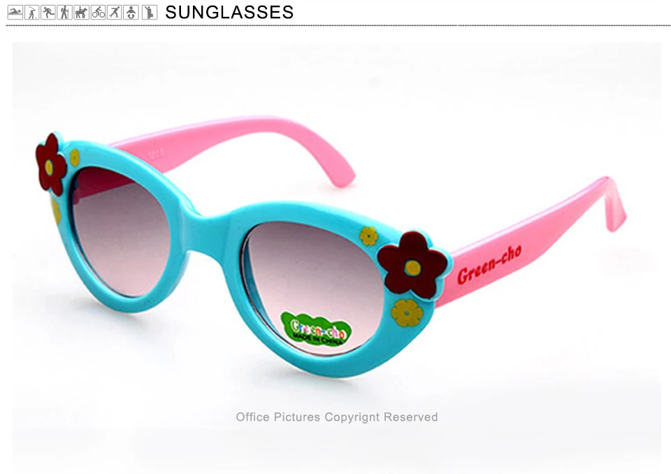 RHAMAI новые детские защитные очки солнцезащитные очки для девочек Горячая Мода Мальчики Девочки Детский ребенок классический ретро милые Солнцезащитные очки UV400