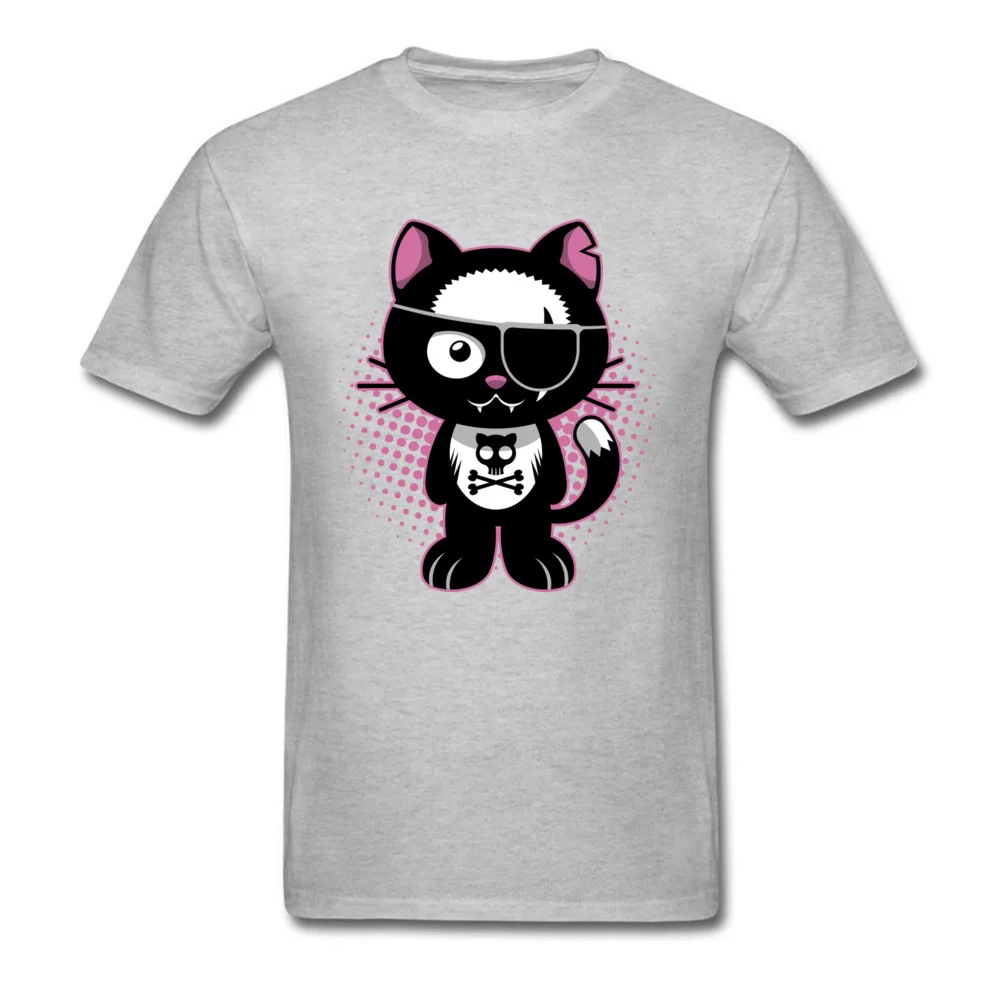Catch Scratch пиратский Кот 2018 милая розовая черная футболка для мужчин летняя