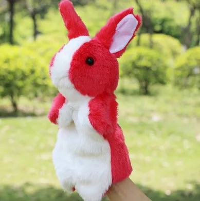 30 см кролик Рука марионетка куклы Плюшевый ребенок зоопарк животное рука
