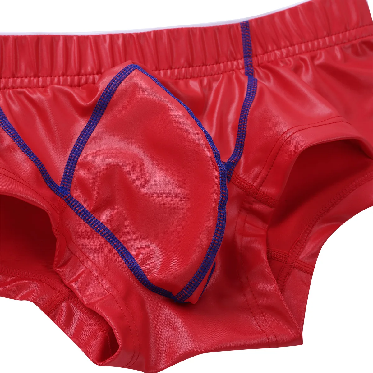 

Men Wetlook Lingerie Low Rise Underwear Sexy Men Bulge Pouch Briefs Breathable Mens Male Panties Underpants Briefs Gay Underwear