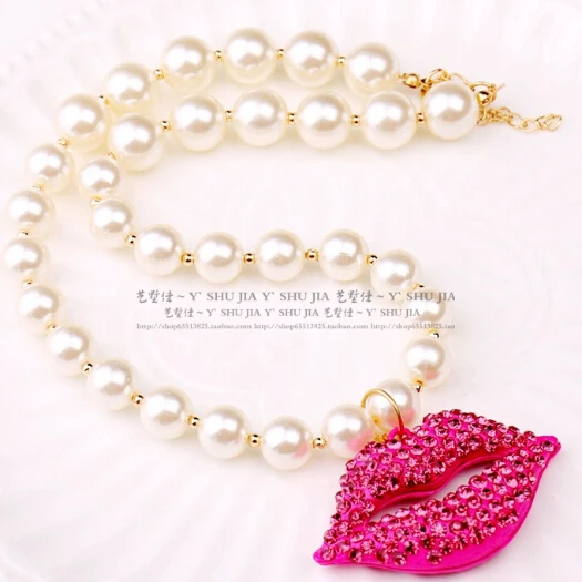 Цепочка чокер женская с подвеской в виде Красной губы|chokers necklaces for women|choker