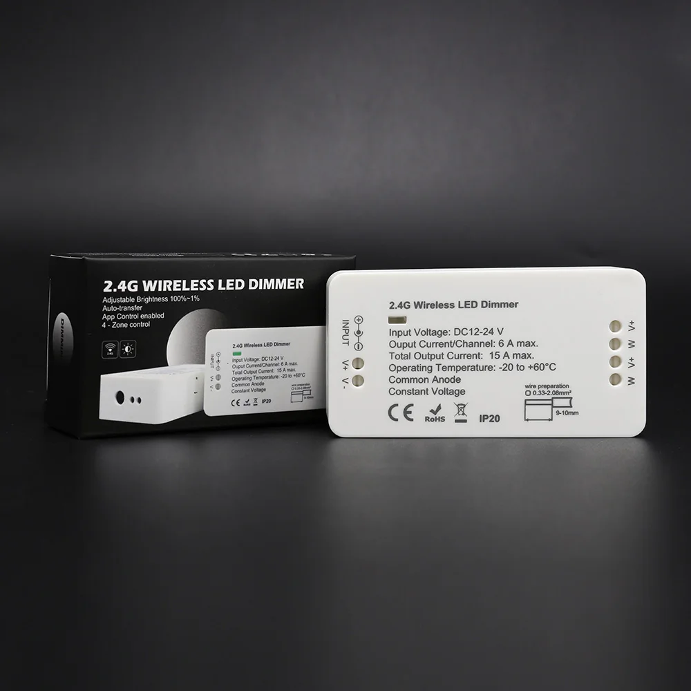 

New auto transfer dimmer Wireless auto sync 2.4G Touch tone remote control for single color led strip RF Controller