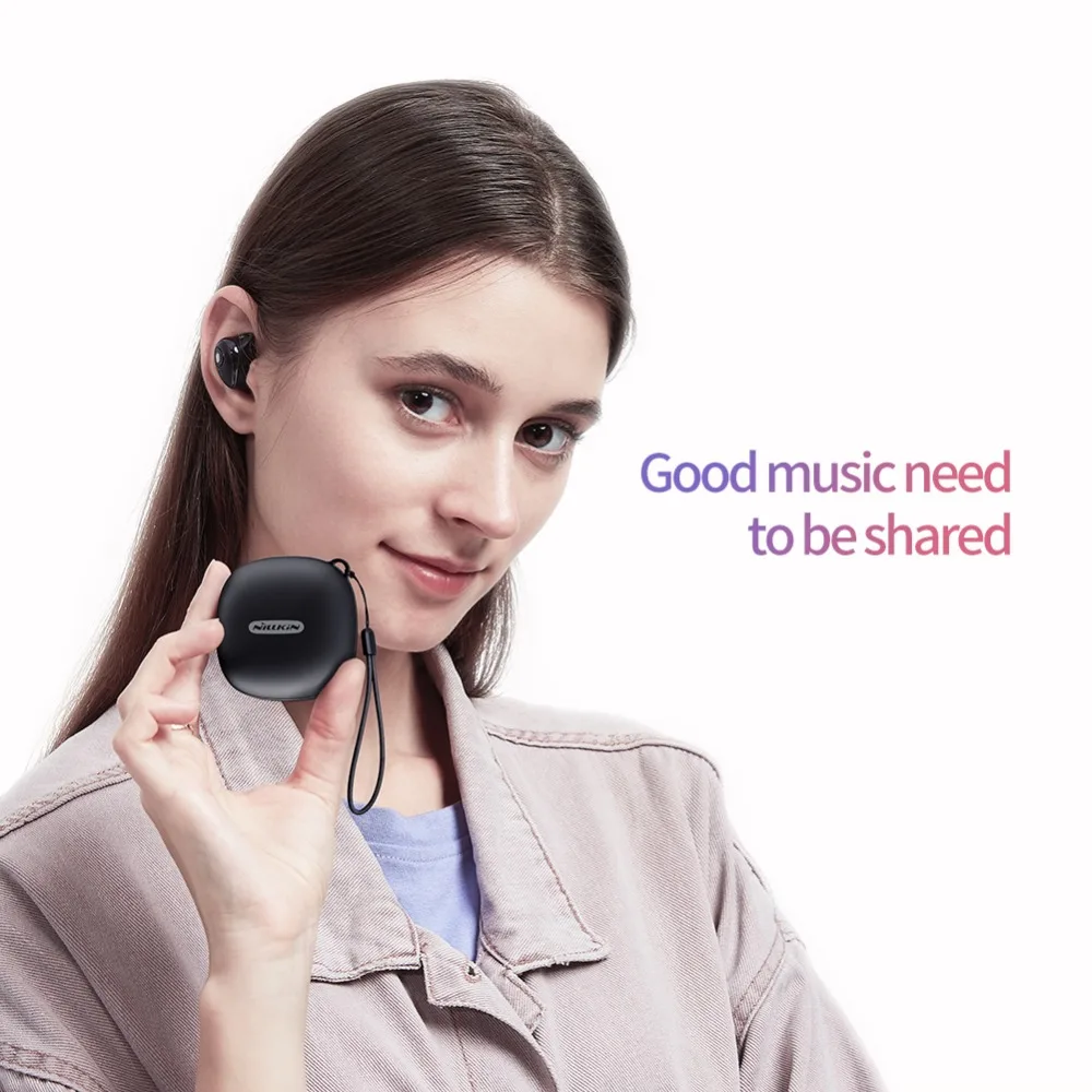 NILLKIN TWS bluetooth наушники Blutooth 5,0 наушники с зарядным чехлом и микрофоном беспроводные наушники для игр
