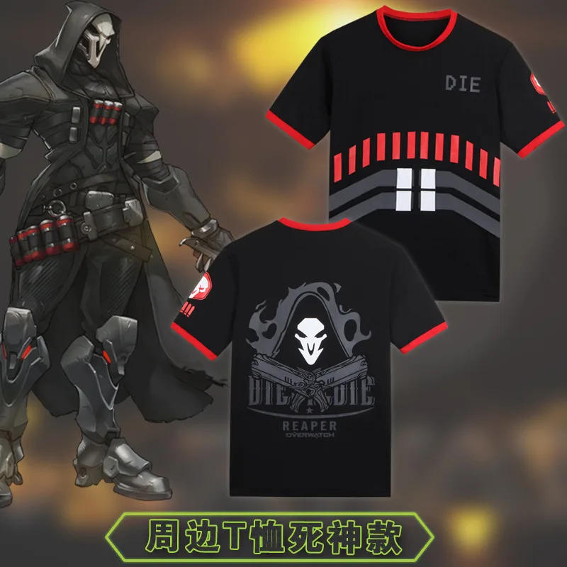 DVA над рубашкой Song Hanna рубашка D. va die shirt Reaper Genji SOLDIER76 футболка|Футболки| |