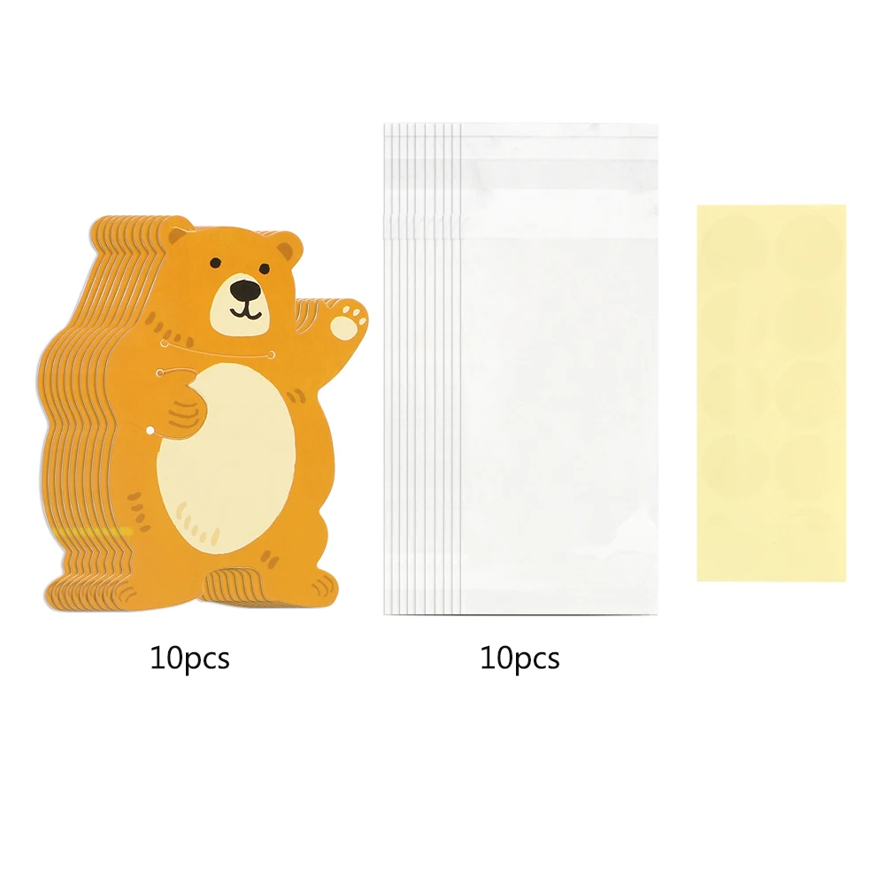 bear Hilife 10 шт./компл. одноразовые Еда Класс Пластик хранения мешок из полиуретана с открытыми порами Еда закуски Чехлы упаковочный пакет для конфет пакеты для печенья подарочные пакеты - Цвет: bear
