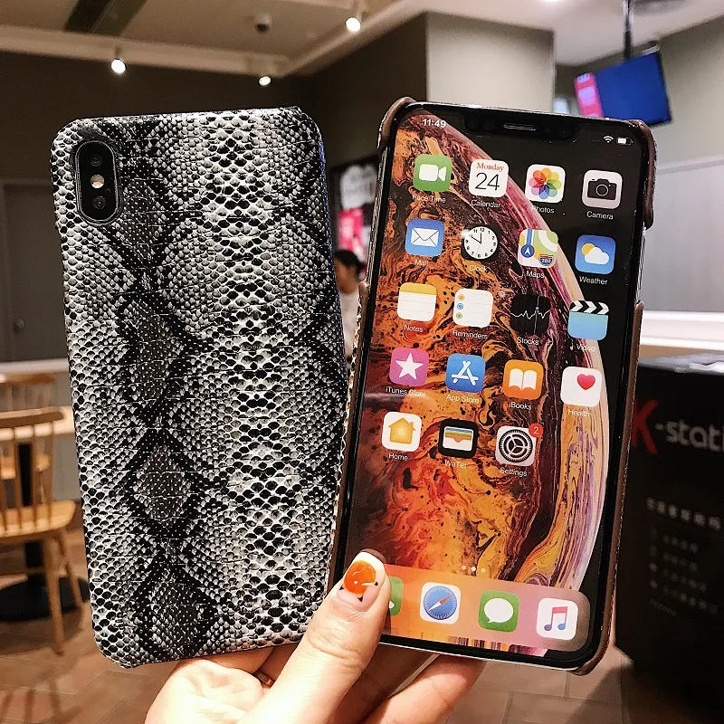 Чехол для телефона из искусственной кожи для iPhone11 11pro max 7 8 Plus X XS Max XR gg чехол из змеиной кожи чехол s для iPhone 6 6S 7 8 Plus Аксессуары
